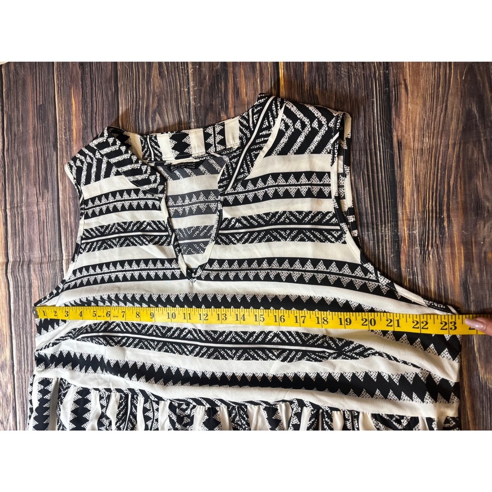 BloomChic Dress Womens 18 20 Black White Chevron Herringbone Sleeveless Tank - Picture 6 of 16